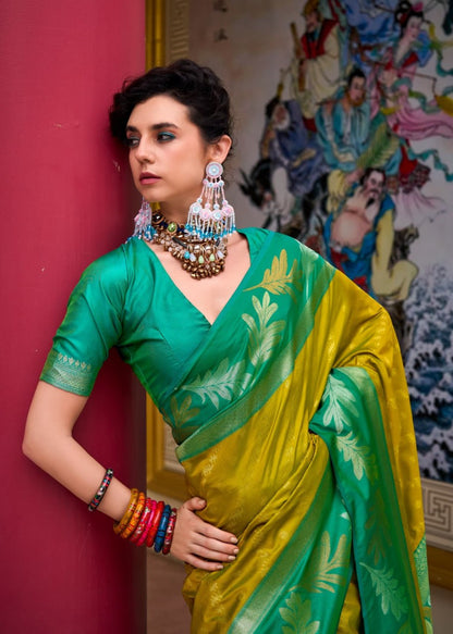 Vibrant Banarasi Soft Silk Saree Collection with Dual Zari Weaving