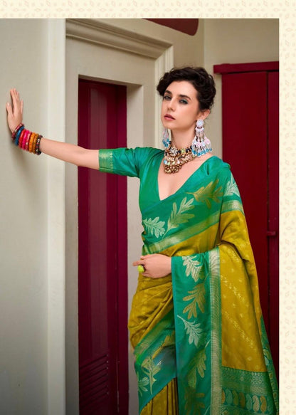 Vibrant Banarasi Soft Silk Saree Collection with Dual Zari Weaving