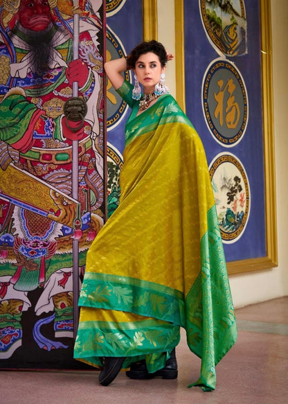 Vibrant Banarasi Soft Silk Saree Collection with Dual Zari Weaving