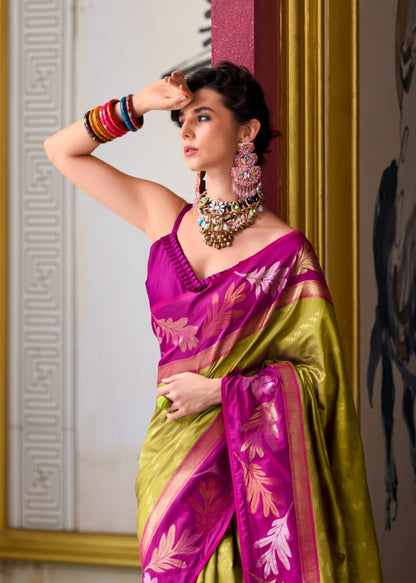 Vibrant Banarasi Soft Silk Saree Collection with Dual Zari Weaving