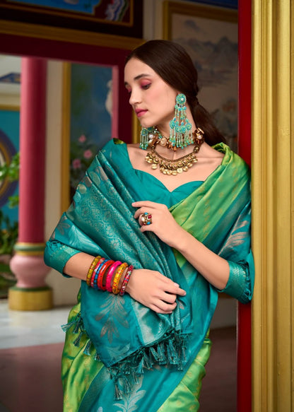 Vibrant Banarasi Soft Silk Saree Collection with Dual Zari Weaving