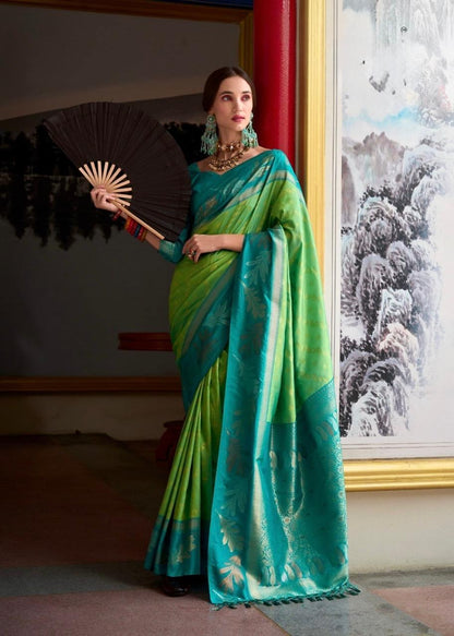 Vibrant Banarasi Soft Silk Saree Collection with Dual Zari Weaving