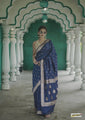 Blue Glow Banarasi Soft Silk Saree for Luxury Occasions