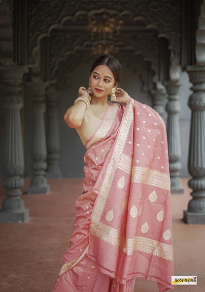 Blue Glow Banarasi Soft Silk Saree for Luxury Occasions