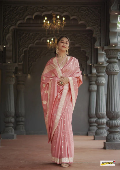 Blue Glow Banarasi Soft Silk Saree for Luxury Occasions