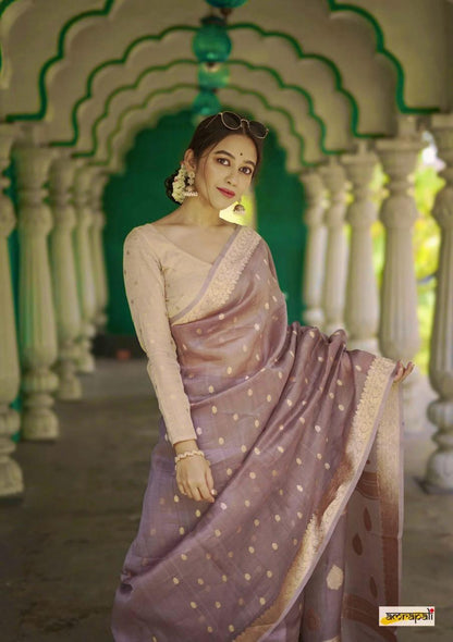 Blue Glow Banarasi Soft Silk Saree for Luxury Occasions