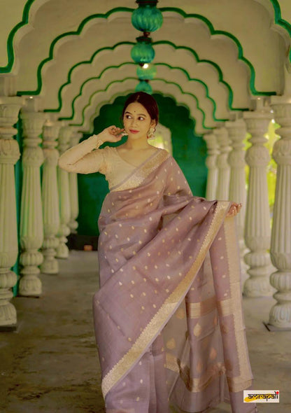 Blue Glow Banarasi Soft Silk Saree for Luxury Occasions