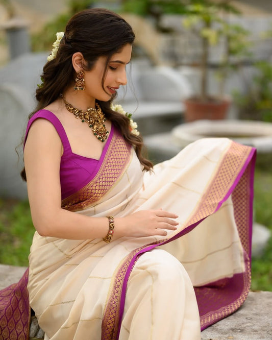 Golden Orchid Banarasi Kanchipuram
