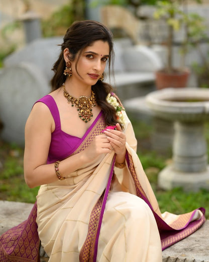 Golden Orchid Banarasi Kanchipuram