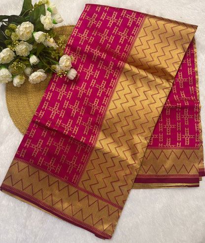 Ruby Weave Banarasi Soft Silk Saree