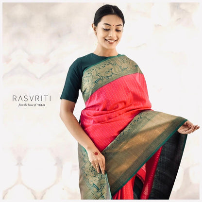 Rasvriti Heritage Grace Banarasi Soft Silk Saree – The Essence of Eternal Elegance