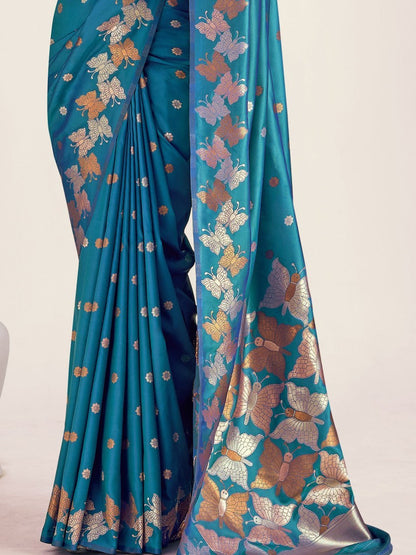 Tavisha Butterfly Weave Banarasi Soft Silk Saree