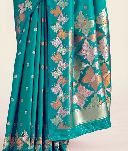 Tavisha Butterfly Weave Banarasi Soft Silk Saree