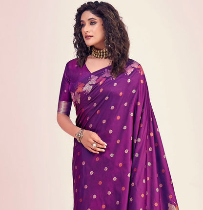 Tavisha Butterfly Weave Banarasi Soft Silk Saree