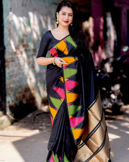 Myra Vibrant Spectrum Banarasi Soft Silk Saree