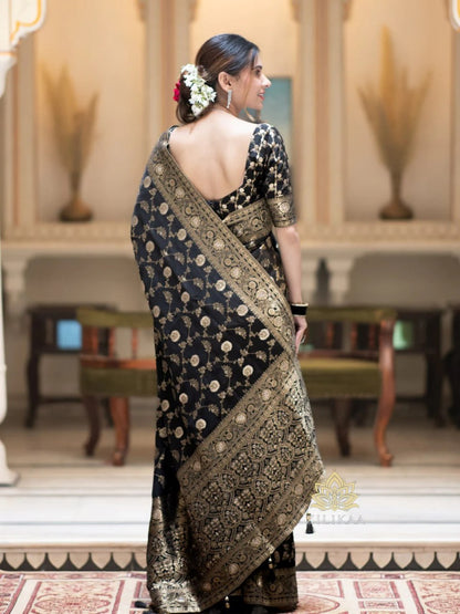 Banarasi Silk Saree Collection with Intricate Zari Weaving — Timeless Heritage in Six Regal Shades