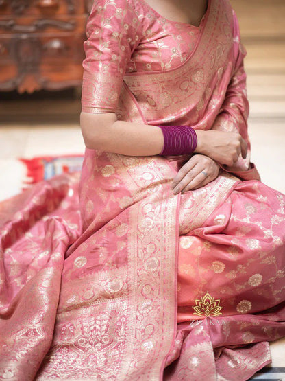Banarasi Silk Saree Collection with Intricate Zari Weaving — Timeless Heritage in Six Regal Shades