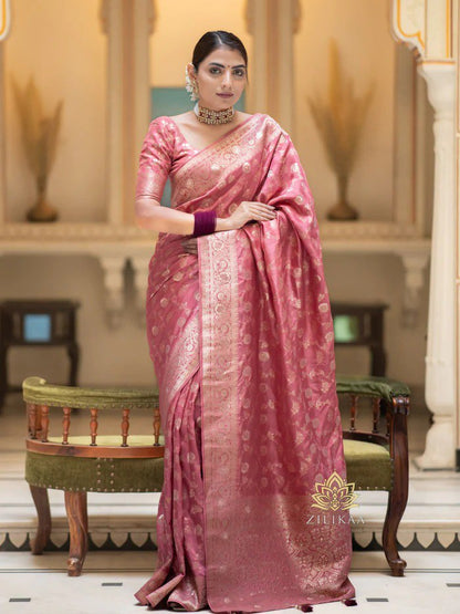 Banarasi Silk Saree Collection with Intricate Zari Weaving — Timeless Heritage in Six Regal Shades