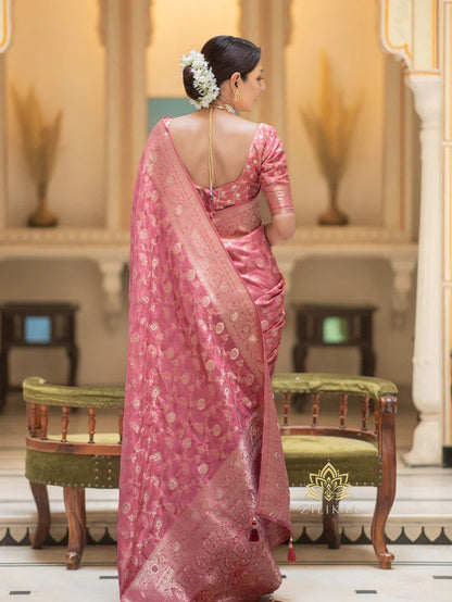 Banarasi Silk Saree Collection with Intricate Zari Weaving — Timeless Heritage in Six Regal Shades