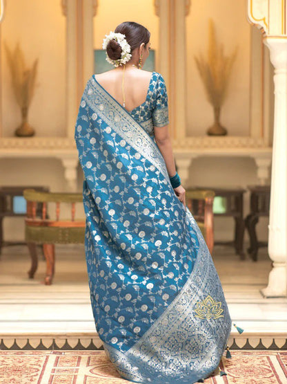 Banarasi Silk Saree Collection with Intricate Zari Weaving — Timeless Heritage in Six Regal Shades