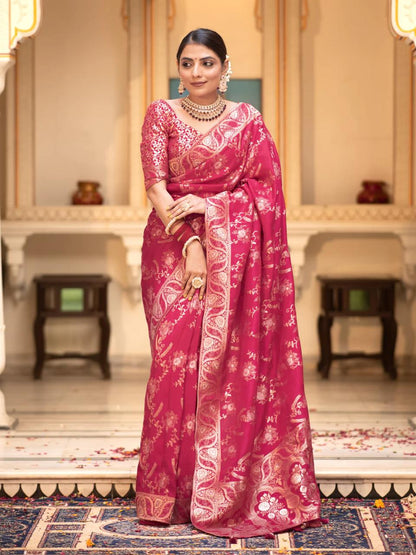 Banarasi Katan Silk Saree Collection with Handwoven Zari Work — 8 Royal Shades of Elegance