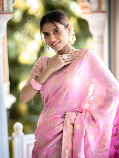 Banarasi Katan Silk Saree Collection with Handwoven Zari Work — 8 Royal Shades of Elegance