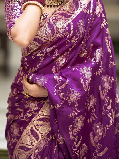 Banarasi Katan Silk Saree Collection with Handwoven Zari Work — 8 Royal Shades of Elegance