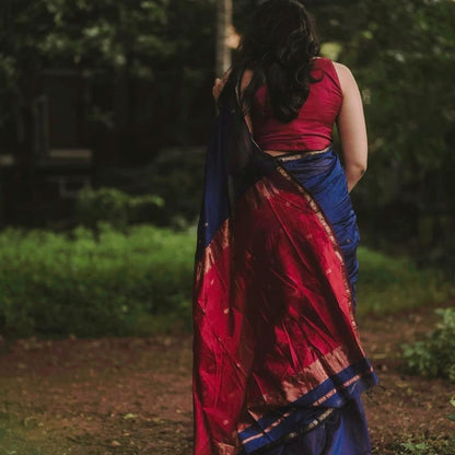 Contrast Border Handwoven Soft Silk Saree Collection