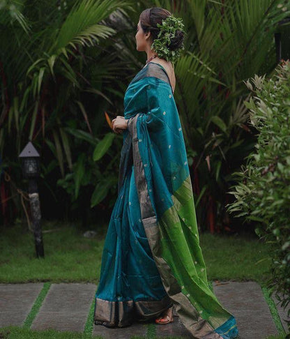 Contrast Border Handwoven Soft Silk Saree Collection