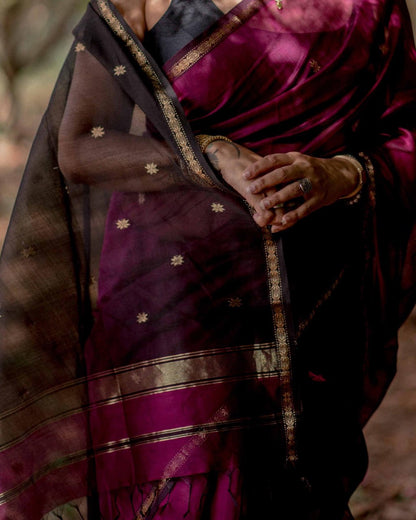 Contrast Border Handwoven Soft Silk Saree Collection