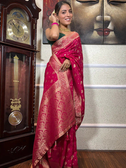 Rich Zari Weaving Banarasi Silk Saree Collection