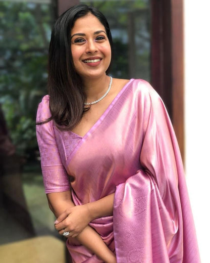 Elegant Banarasi Silk Saree Combo – Purple, Rust Copper & Soft Pink Collection