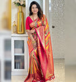 Graceful Multicolor Silk Saree with Rich Zari Weaving
