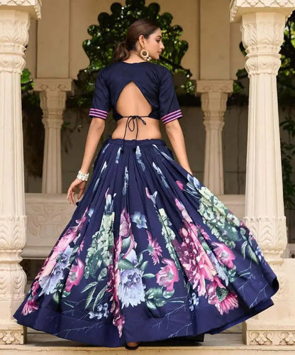 Premium Dola Silk Digital Print Lehenga Choli Collection | Designer Floral Lehenga with Dupatta