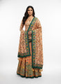 Peach Dola Silk Digital Print Lehenga Choli with Designer Floral Dupatta | Traditional Wedding & Festive Wear