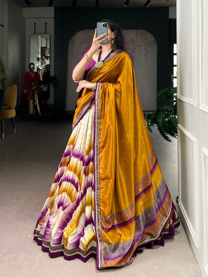 Premium Dola Silk Digital Print Lehenga Choli with Designer Dupatta for Women