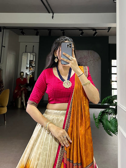 Premium Dola Silk Digital Print Lehenga Choli with Designer Dupatta for Women