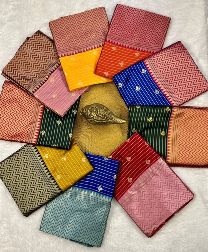 Soft Silk Saree for Women | Zari Woven Border Traditional Party Wear Saree | Wedding & Festive Designer Saree