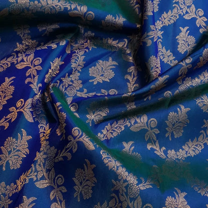 Royal Blue Banarasi Soft Silk Saree with Rich Gold Zari Weaving | Traditional Wedding Wear